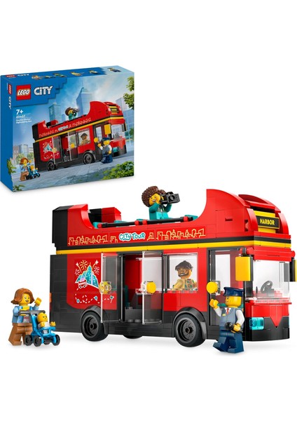LEGO City Kırmızı Iki Katlı Gezi Otobüsü 60407-7 Yaş ve Üzeri Çocuklar Için Yaratıcı Oyuncak Yapım Seti (384 Parça)