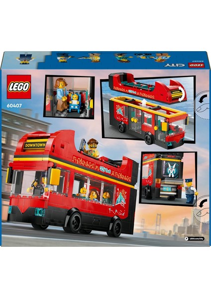 LEGO City Kırmızı Iki Katlı Gezi Otobüsü 60407-7 Yaş ve Üzeri Çocuklar Için Yaratıcı Oyuncak Yapım Seti (384 Parça) fırsatları