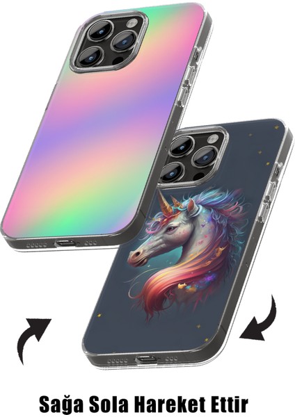 iPhone 14 Kılıf 3D Hareketli Özel Tasarım Hd Baskılı Telefon Kılıfı - Unicorn