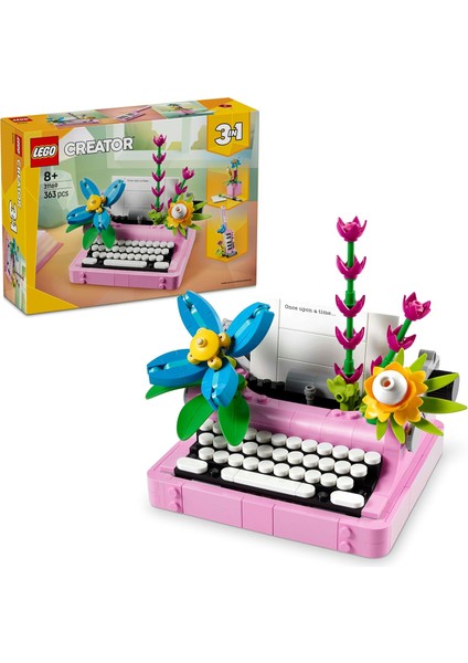 LEGO Creator 3’ü 1 Arada Çiçekli Daktilo 31169-8 Yaş ve Üzeri Çocuklar Için Keytar Veya Saksıya Dönüşebilen Yaratıcı Oyuncak Yapım Seti, Doğum Günü Hediyesi (363 Parça)