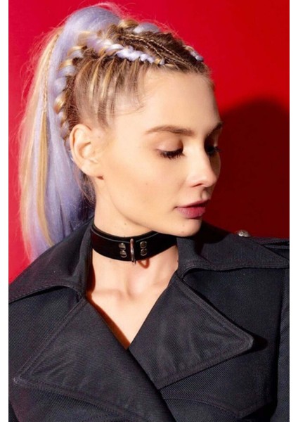 Mulvxjrt JRT02 Kadın Ayarlanabilir Cool Şık Deri Choker Tasma - 682 (Mulvix)