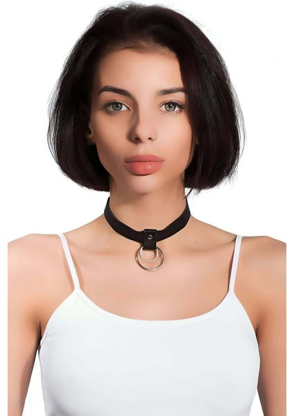 Mulvxjrt JRT02 Halkalı Deri Tasma Kolye - 253 (Mulvix)