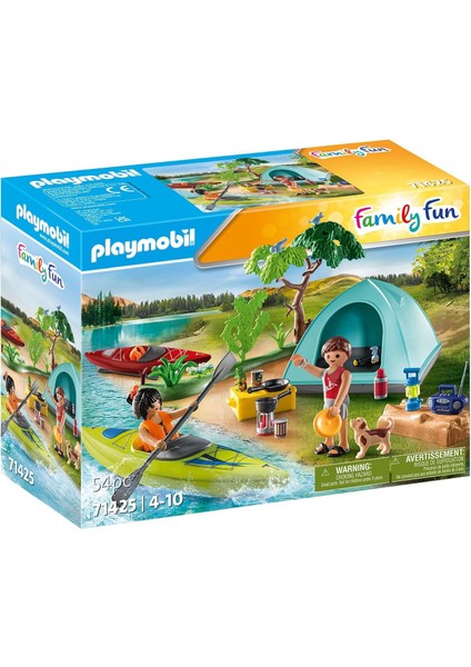 Family Fun 71425 Çadır, Kamp, Kano ve Kamp Ateşi ile Çadır Alanında Heyecan Verici Doğa Macerası, Açık Havada Ortak Tatil, 4 Yaşından Büyük Çocuklar Için Oyuncak