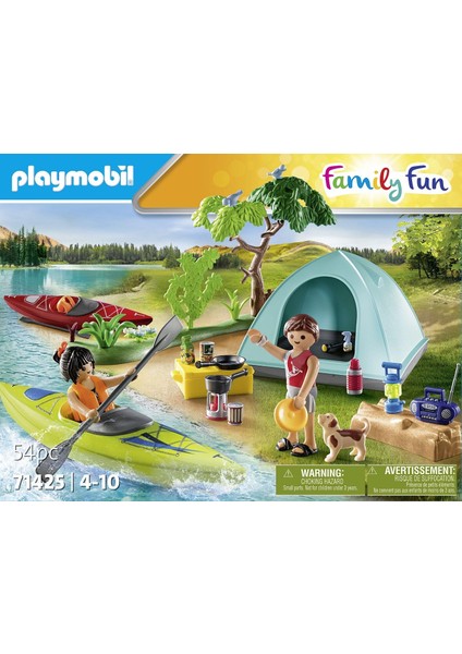Family Fun 71425 Çadır, Kamp, Kano ve Kamp Ateşi ile Çadır Alanında Heyecan Verici Doğa Macerası, Açık Havada Ortak Tatil, 4 Yaşından Büyük Çocuklar Için Oyuncak