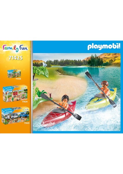 Family Fun 71425 Çadır, Kamp, Kano ve Kamp Ateşi ile Çadır Alanında Heyecan Verici Doğa Macerası, Açık Havada Ortak Tatil, 4 Yaşından Büyük Çocuklar Için Oyuncak