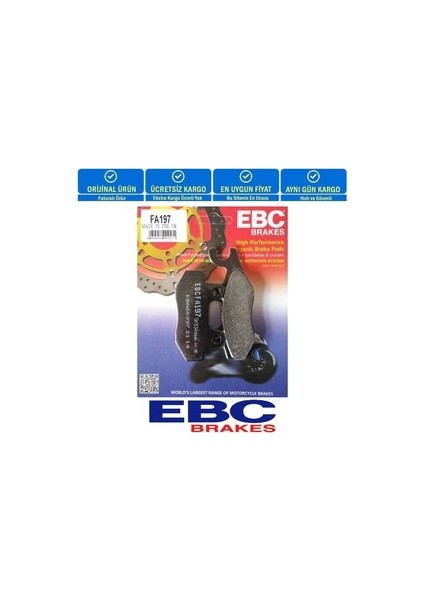 Org Arka Fren Balatası Ebc FA197