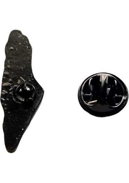 Ortası Kırmızı Dışı Siyah Renkli Filistin Haritası Metal Yaka Rozeti 1 Adet modelleri