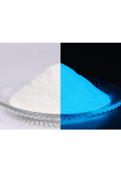 Fosfor Tozu Gök Mavi Renk Karanlıkta Parlayan Epoksi Reçine ve Sanatsal Fosfor 1 kg