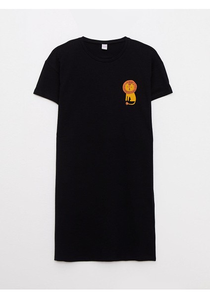 Lcw Kids Bisiklet Yaka Baskılı Kısa Kollu Kız Çocuk Gecelik 2'li modelleri