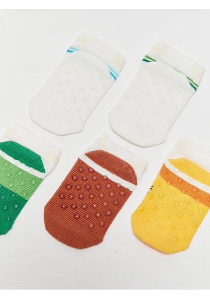 Lcw Baby Baskılı Erkek Bebek Patik Çorap 5'li