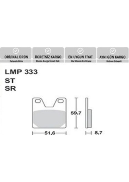 Ap Lmp 333 Sr Fren Balatası