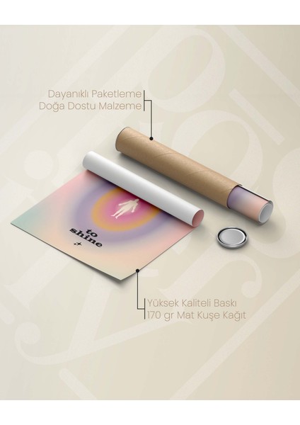 Işığını Saklama - Modern ve Motive Edici Çerçeveli-Çerçevesiz Poster