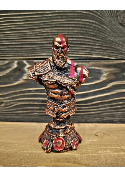 God Of War Kratos Bronz Eskitme Mini Boy Polyester Figür