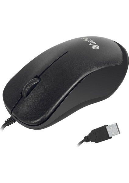 Hello Hl-38 1000 Dpı Kablolu Optik Siyah Mouse (4607)