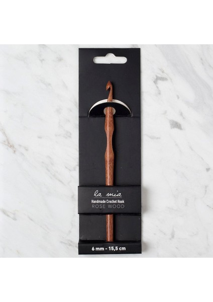 Rosewood 6 mm 15.5 cm Ahşap Yün Tığ