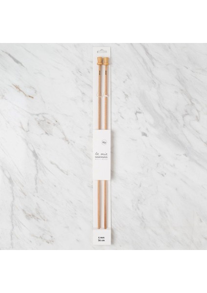 Whitewood 4 mm 36 cm Ahşap Örgü Şişi
