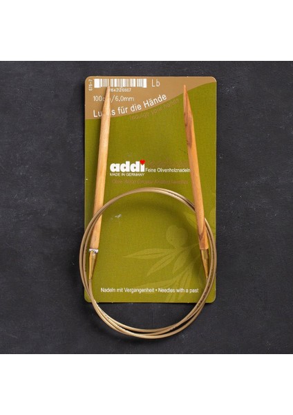 Olive Wood 6 mm 100 cm Zeytin Ağacı Misinalı Örgü Şişi modelleri