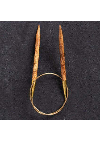 Olive Wood 8 mm 60 cm Zeytin Ağacı Misinalı Örgü Şişi fırsatları