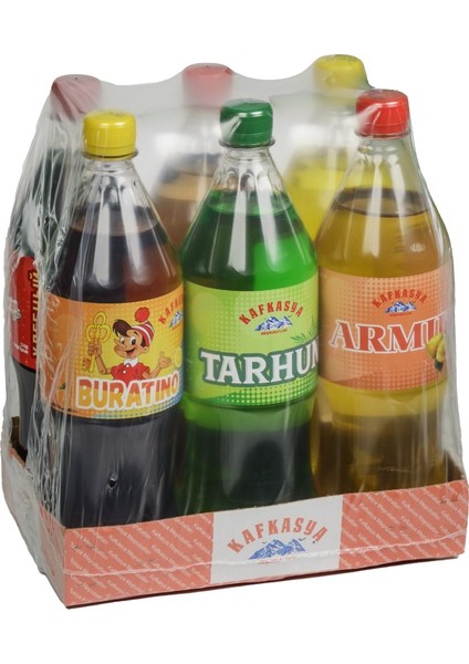 6 Adet ÇEŞİTLİ Aromalı Gazlı İçecekler (1 Lt. x 6 Adet)