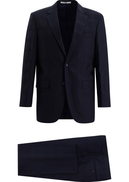 Yünlü Klasik Ekose Takım Elbise