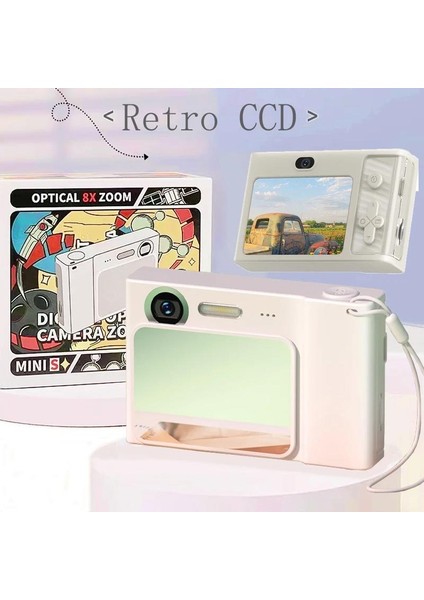 Yeni 4K Dijital Kamera 1080P Hd Seyahat Kameraları Öğrenciler Için 48 Megapiksel Fotoğraf Mini Retro Ccd Beyaz fırsatları