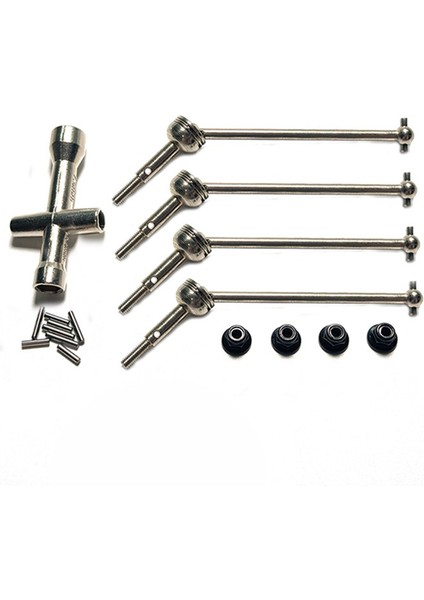 Uzaktan Kumanda Model Aksesuarları, 144001 144010 124007 124016 124019 124018 Rc Araba Yükseltme Parçaları İçin4 Adet Metal Tahrik Mili ve Tekerlek Somunu, Gümüş, Gümüş (Yurt Dışından)