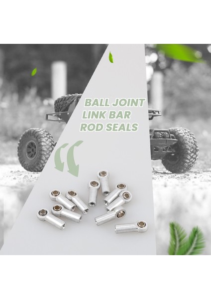 Mobilya, 10 Adet Metal M3 Bağlantı Rot Ucu Bilyalı Bağlantı 1/10 Rc Araba Paletli Eksenel SCX10 D90 D110 CC01, Gümüş, Gümüş (Yurt Dışından)