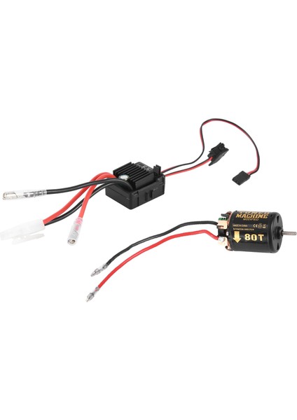 Rc Yükseltme Parçaları, 540 Fırçalı Motor 80T 1060 Esc 60A 2-3s Lipo Su Geçirmez Elektrikli Hız Kontrol Cihazı Rc 1/10 Paletli Araba Için, (Yurt Dışından)