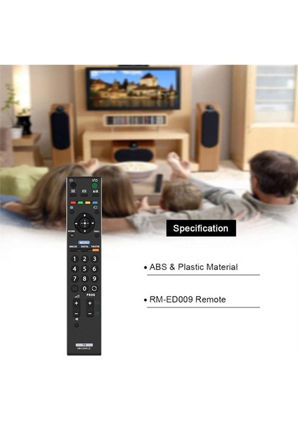 Uzaktan Kumanda, RM-ED009 LCD Dijital Tv İçinYedek Uzaktan Kumanda -40T2800 -40D2810 -40T3000 -40S3010 -40S3000, Siyah (Yurt Dışından)