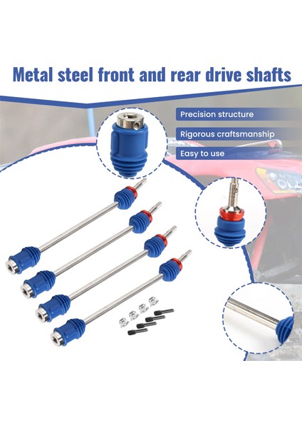Uzaktan Kumanda Model Aksesuarları, Metal Çelik Ön ve Arka Tahrik Mili Aksı Cvd 5451R 1/10 E-/e-/t-/ Rc Araba Yükseltme Parçaları, Gümüş (Yurt Dışından)