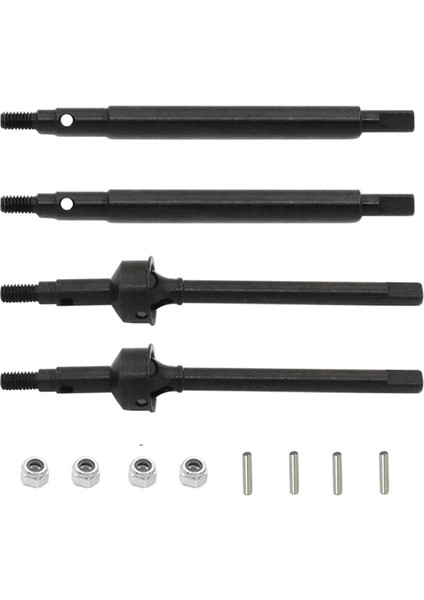 Aksesuar Parçası, Metal Ön ve Arka Tahrik Mili Cvd Tahrik Mili TRX4M -4m 1/18 Rc Paletli Araba Yükseltme Parçaları, Siyah, Siyah (Yurt Dışından)