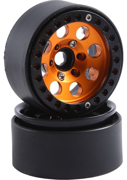 Rc Yükseltme Parçaları, 4 Adet 1.9 Metal Beadlock 8 Yuvarlak Delik Tekerlek Göbeği Jantı 1/10 Rc Crawler Axial SCX10 90046 AXI03007 Trx4 Redcat D90, Altın, Altın (Yurt Dışından)