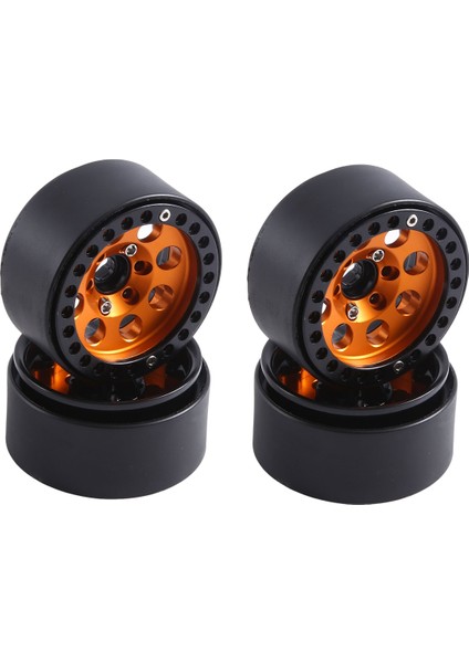 Rc Yükseltme Parçaları, 4 Adet 1.9 Metal Beadlock 8 Yuvarlak Delik Tekerlek Göbeği Jantı 1/10 Rc Crawler Axial SCX10 90046 AXI03007 Trx4 Redcat D90, Altın, Altın (Yurt Dışından)
