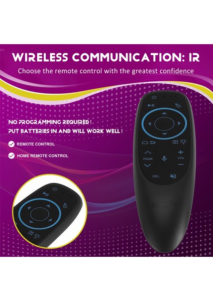 Uzaktan Kumanda, G10S Pro Bt Airmouse Arka Aydınlatmalı Ses Uzaktan Kumanda Kablosuz Oyuncu Ir Öğrenme G10 Jiroskop Android Tv Kutusu, Siyah (Yurt Dışından) fırsatları