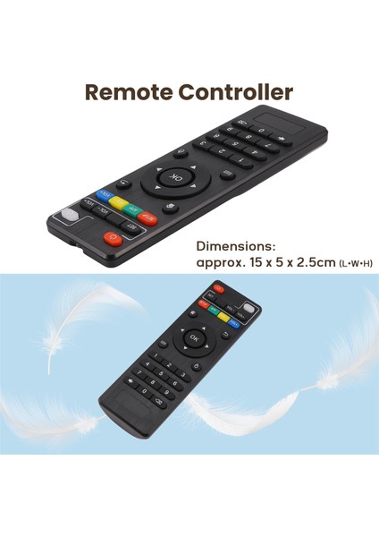Uzaktan Kumanda, Yüksek Kaliteli Siyah Plastik Uzaktan Kumanda M8S V88/T95X/T9 Android 4.4 Akıllı Tv Kutusu Kablosuz, Siyah (Yurt Dışından)