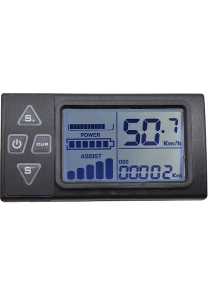 Kaykay Enstrümanı, 36V 48V S861 Lityum LCD Sıvı Kristal Elektrikli Araç Dağ Bisikleti Scooter Hız Göstergesi, Siyah (Yurt Dışından)