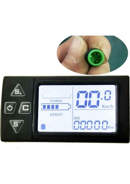 Kaykay Enstrümanı, 36V 48V S861 Lityum LCD Sıvı Kristal Elektrikli Araç Dağ Bisikleti Scooter Hız Göstergesi, Siyah (Yurt Dışından) modelleri