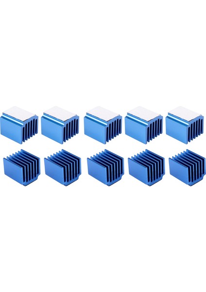 Stepper, 10 Adet 3D Yazıcı Parçaları Mavi Alüminyum Stepper Sürücü Isı Emici TMC2100 LV8729 TMC2208 TMC2130, Mavi (Yurt Dışından)