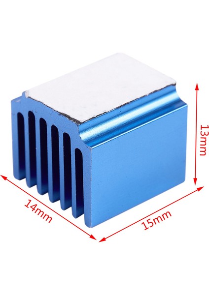 Stepper, 10 Adet 3D Yazıcı Parçaları Mavi Alüminyum Stepper Sürücü Isı Emici TMC2100 LV8729 TMC2208 TMC2130, Mavi (Yurt Dışından)