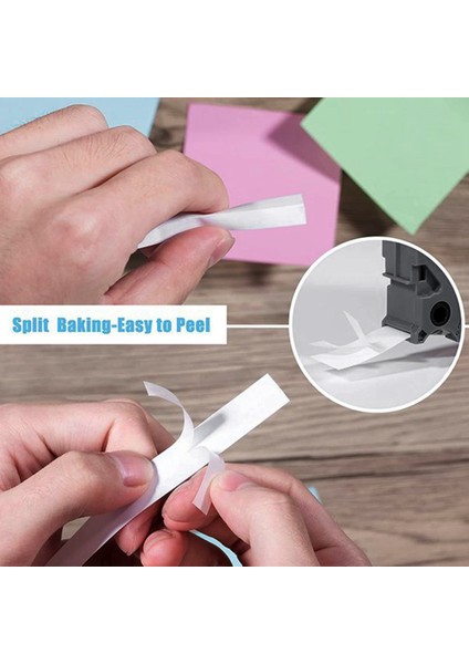 Etiket Yapıcı Bant, 6 Adet 12MM 0.47 Beyaz Bant Siyah Kurdele Arka Planda Yazıcı Etiketi TZ231 ile Uyumlu, Fotoğraf Rengi (Yurt Dışından) indirimleri