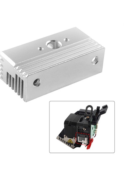 Soğutma Bloğu, Sprite Extruder Pro İçin2 Adet Isı Emici Soğutma Bloğu Isı Emici Ender3 S1 Plus PRO/CR10 Smart Pro/sermoon V1, Gümüş (Yurt Dışından)