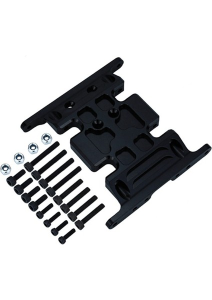 Metal Şanzıman Alt Plakası, Vidalı Metal Şasi Orta Kaydırma Plakası, Eksenel SCX10 1/10 Rc Pist Araba Yükseltme Parçaları Aksesuarları, B, Siyah (Yurt Dışından)