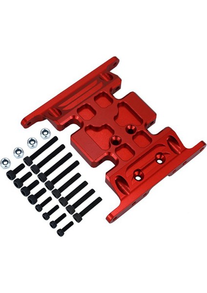 Metal Şanzıman Alt Plakası, Vidalı Metal Şasi Orta Kaydırma Plakası, Eksenel SCX10 1/10 Rc Pist Araba Yükseltme Parçaları Aksesuarları, B, Siyah (Yurt Dışından)