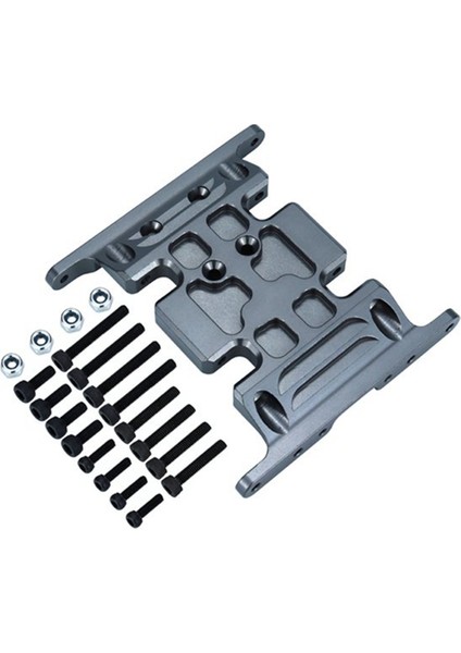 Metal Şanzıman Alt Plakası, Vidalı Metal Şasi Orta Kaydırma Plakası, Eksenel SCX10 1/10 Rc Pist Araba Yükseltme Parçaları Aksesuarları, B, Siyah (Yurt Dışından)
