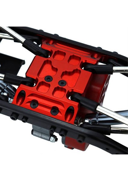 Metal Şanzıman Alt Plakası, Vidalı Metal Şasi Orta Kaydırma Plakası, Eksenel SCX10 1/10 Rc Pist Araba Yükseltme Parçaları Aksesuarları, B, Siyah (Yurt Dışından)