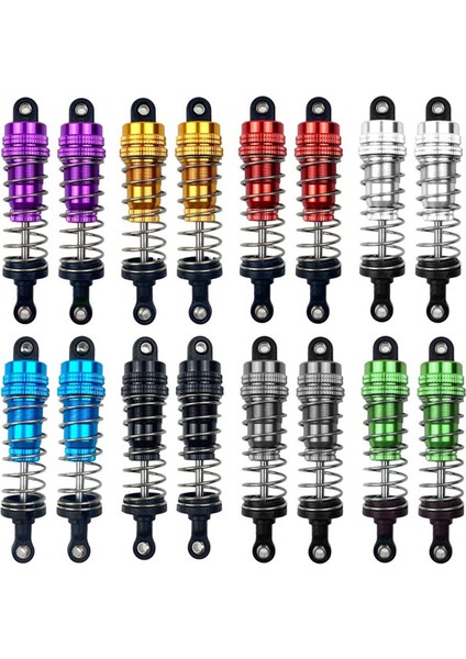 Uzaktan Kumanda Model Aksesuarları, 4 Adet Metal Ön ve Arka Yağ Damperi H16 16207 16208 16209 16210 1/16 Rc Araba Yükseltme Parçaları, 3, Sarı (Yurt Dışından)