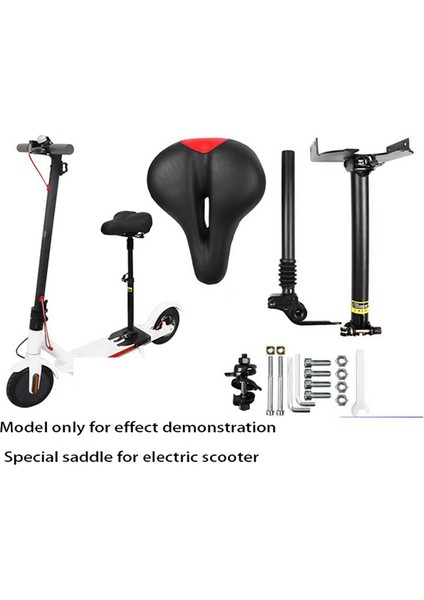 Elektrikli Scooter Aksesuarları, M365 Katlanabilir Ayarlanabilir Elektrikli Scooter Sele Metal Taban Aksesuarları, Siyah (Yurt Dışından)