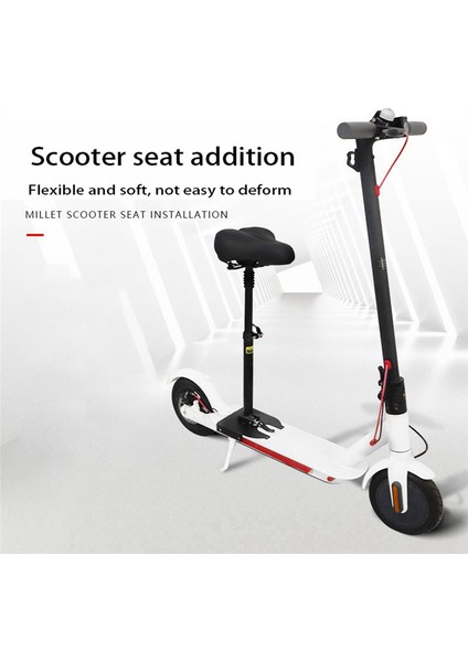 Elektrikli Scooter Aksesuarları, M365 Katlanabilir Ayarlanabilir Elektrikli Scooter Sele Metal Taban Aksesuarları, Siyah (Yurt Dışından)