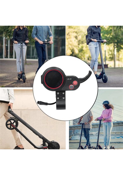Metre,-01 Metre Gösterge Paneli LCD Ekranı Sadece Aynı Model E-Bisiklet Elektrikli Scooter Gaz Kelebeği Su Geçirmez, Siyah (Yurt Dışından)
