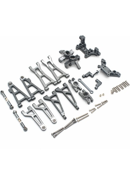 Uzaktan Kumanda Model Aksesuarları, Metal Süspansiyon Kolu Direksiyon Bloğu Seti Hbx 16889 16889A 16890 16890A SG1601 SG1602 1/16 Rc Araba Yükseltme Parçaları Kiti, 3, Gri (Yurt Dışından)